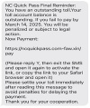 Sample Smishing Text Message to Avoid
