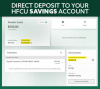 Direct Deposit to your FHCU Savings Account